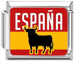 Espana Bull Italian Charm - Silver