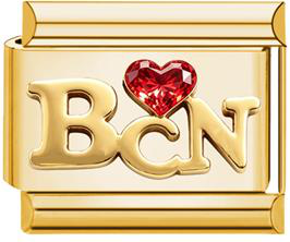 BCN Heart Italian Charm - Gold