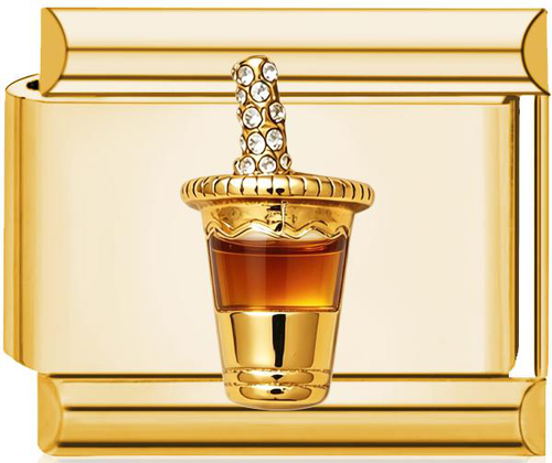 Iced Coffee Drink Italian Charm Gold