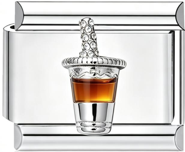 Iced Coffee Drink Italian Charm Silver