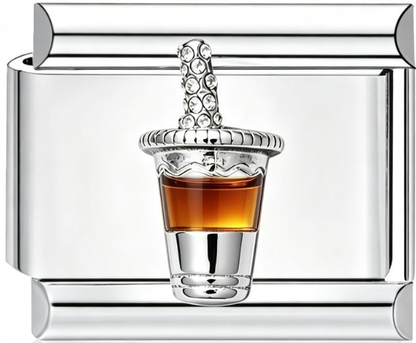 Iced Coffee Drink Italian Charm Silver