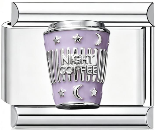 Night Latte Cup Italian Charm Silver
