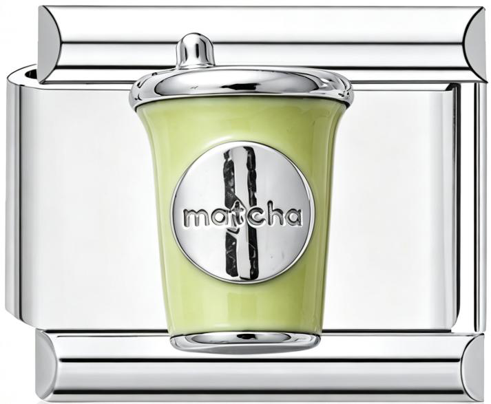 Matcha Cup Italian Charm Silver
