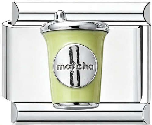 Matcha Cup Italian Charm Silver