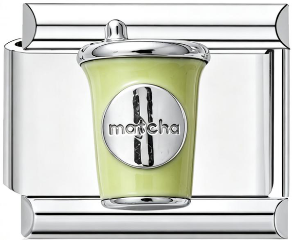 Matcha Cup Italian Charm Silver