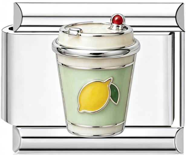 Lemon Gem Cup Italian Charm Silver