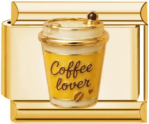 Coffee Lover Cup Italian Charm Gold
