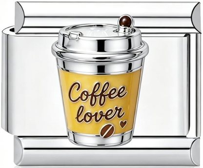 Coffee Lover Cup Italian Charm Silver