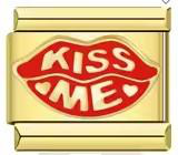 Kiss Me Italian Charm Gold