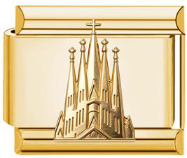 Sagrada Familia Italian Charm - Gold