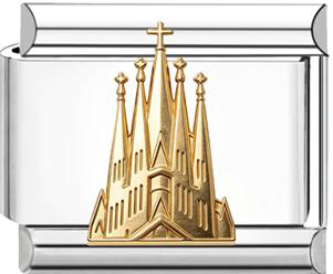 Sagrada Familia Italian Charm - Silver