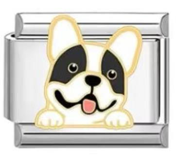 French Bulldog Italian Charm - Silver