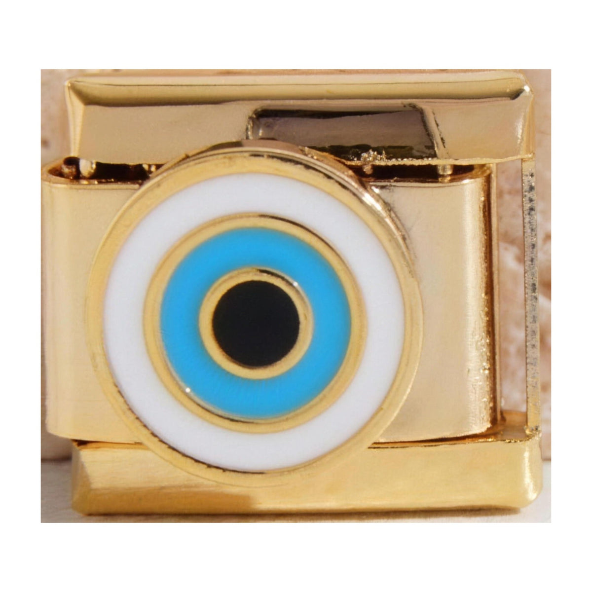 Evil Eye Gold Ring Italian charm in gold - Barcelona souvenir