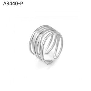 Ridged Bar Ring