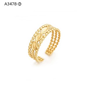 Curved Wave Three Ring