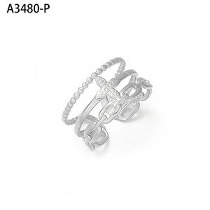 Slim Signet Three Ring