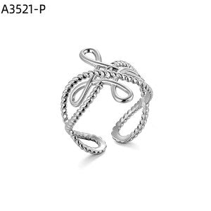 Ridged Signet Ring