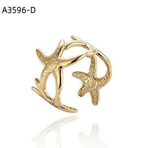 Ridged Circle Ring