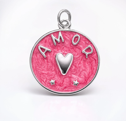 AMOR Coin Charm Silver — product view