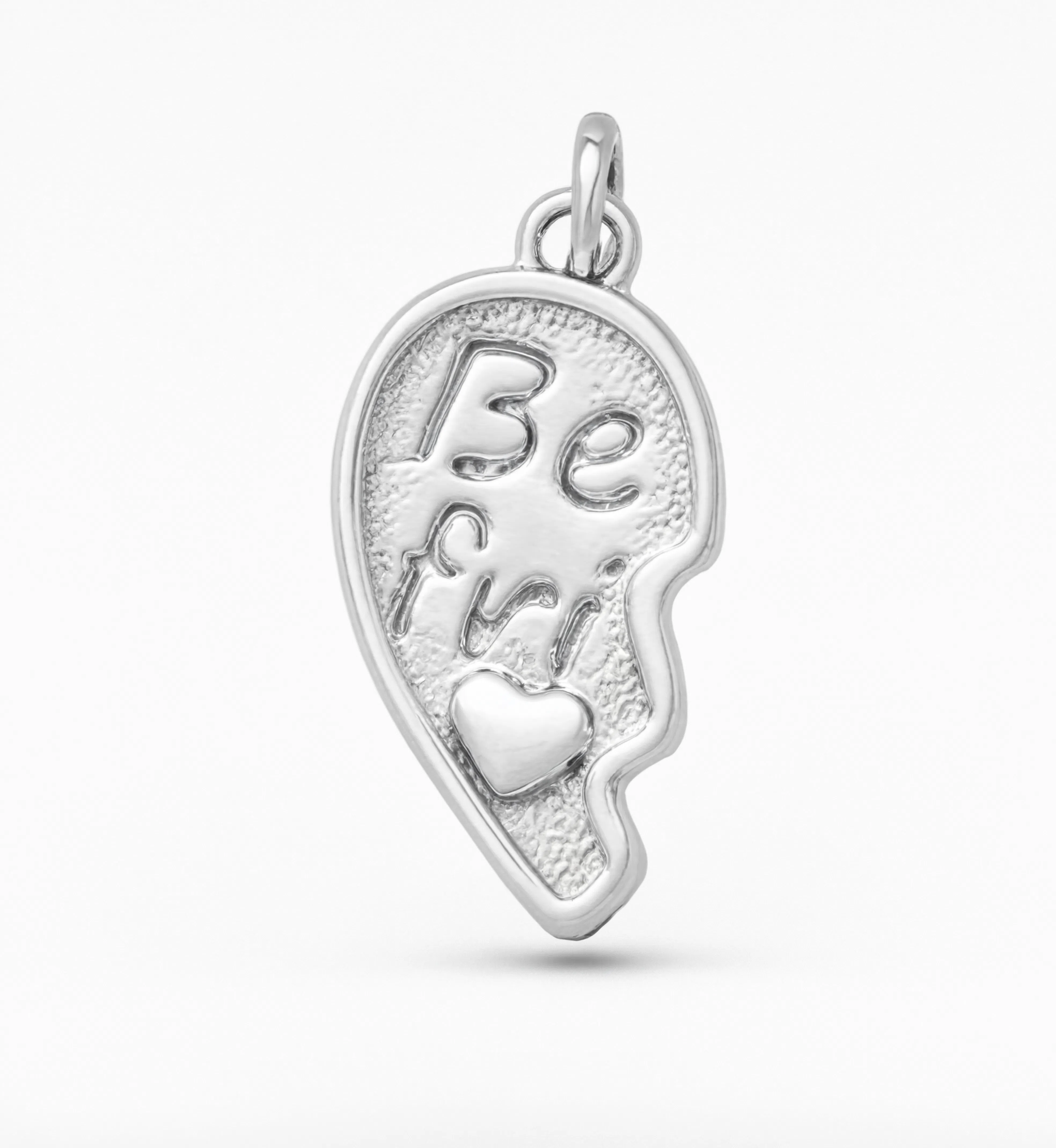 Best Friends Heart Charm Silver — product view