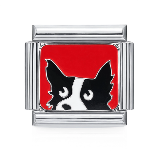 Black and White Dog Charm HD