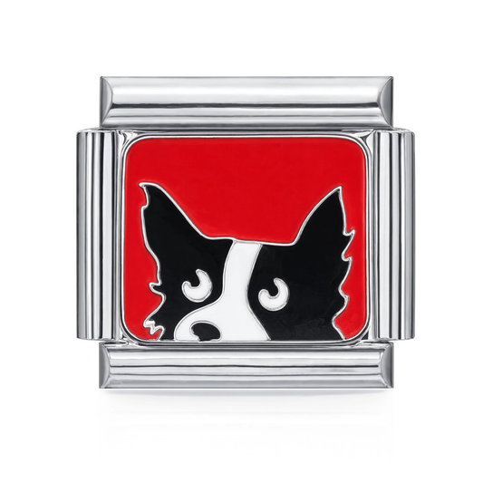 Black and White Dog Charm HD