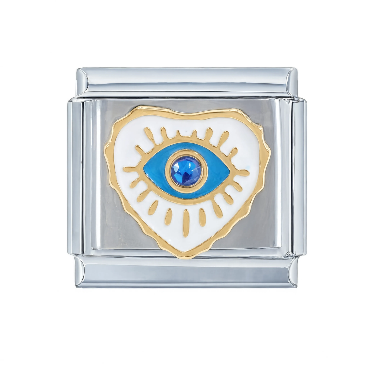 Blue Evil Eye Heart