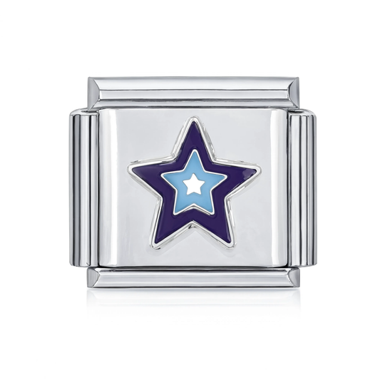 Blue Star Italian Charm