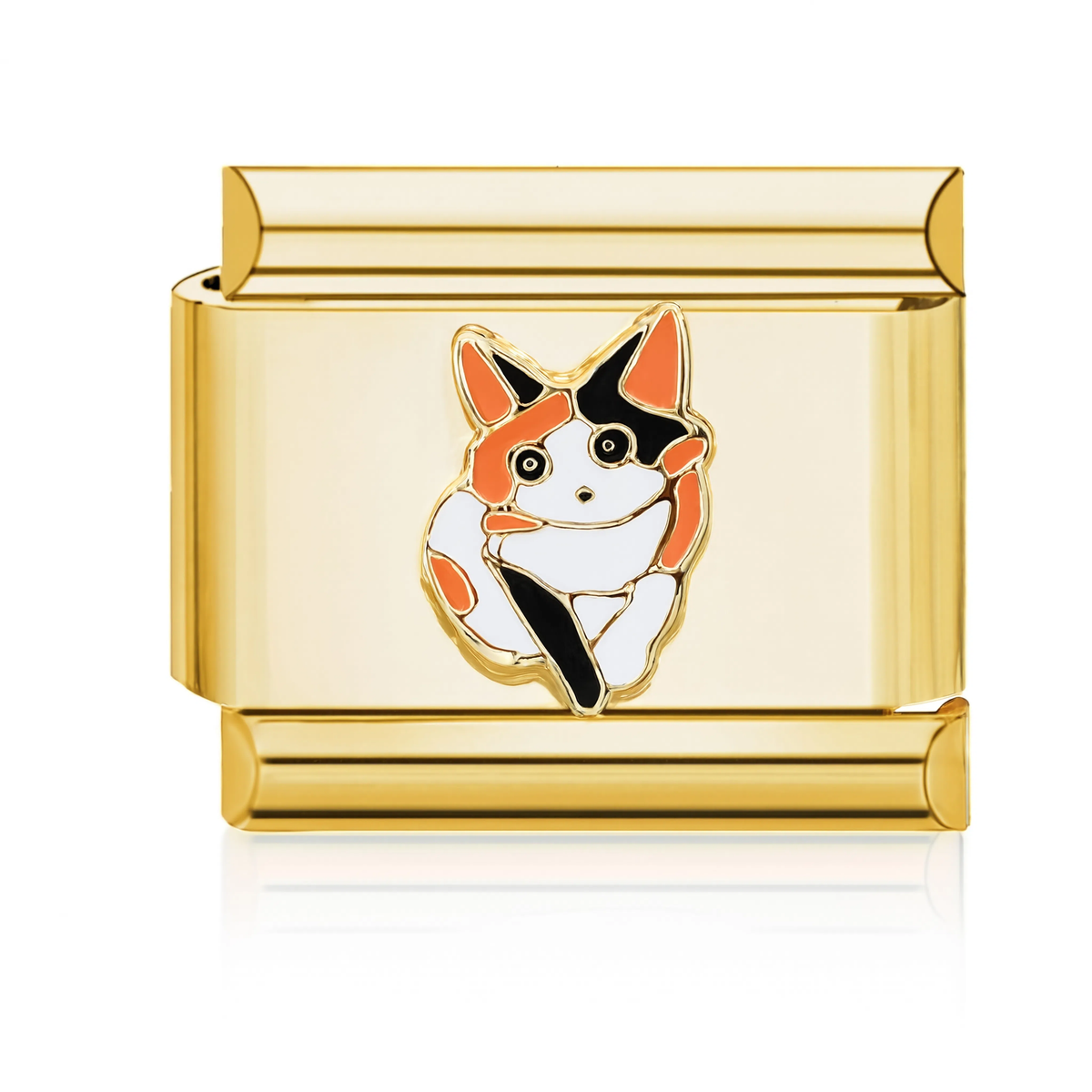 Calico Cat Charm HD Gold