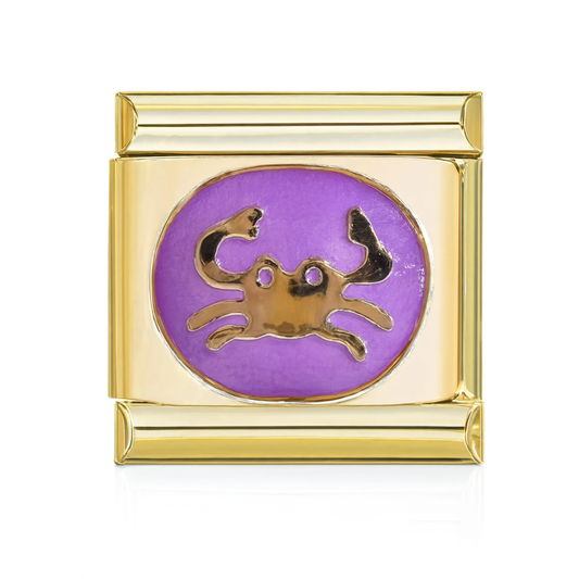 Cancer Crab Charm Gold HD
