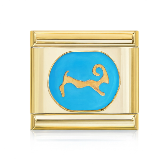 Capricorn Blue Zodiac Charm Gold HD