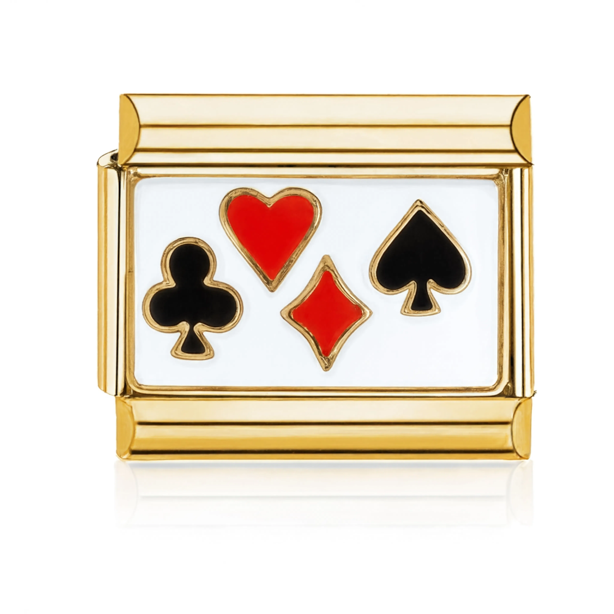 Card Suits Italian Charm - Gold