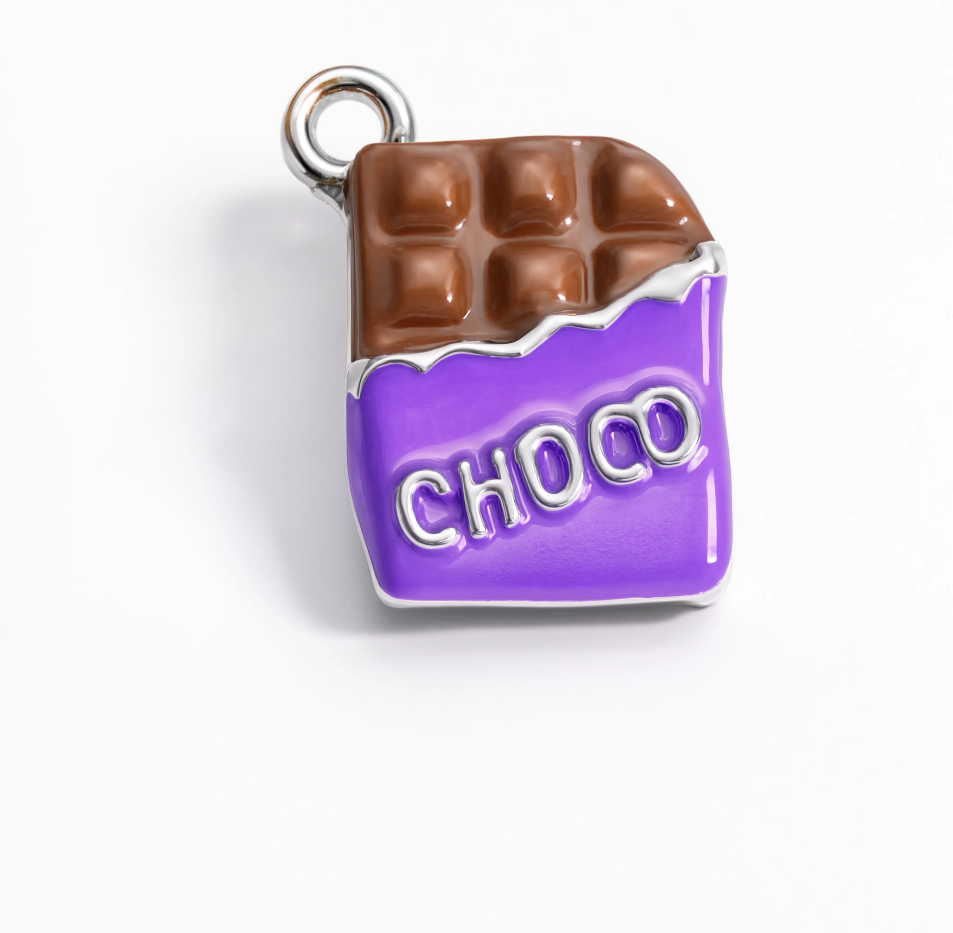 Chocolate Bar Charm Silver — product view