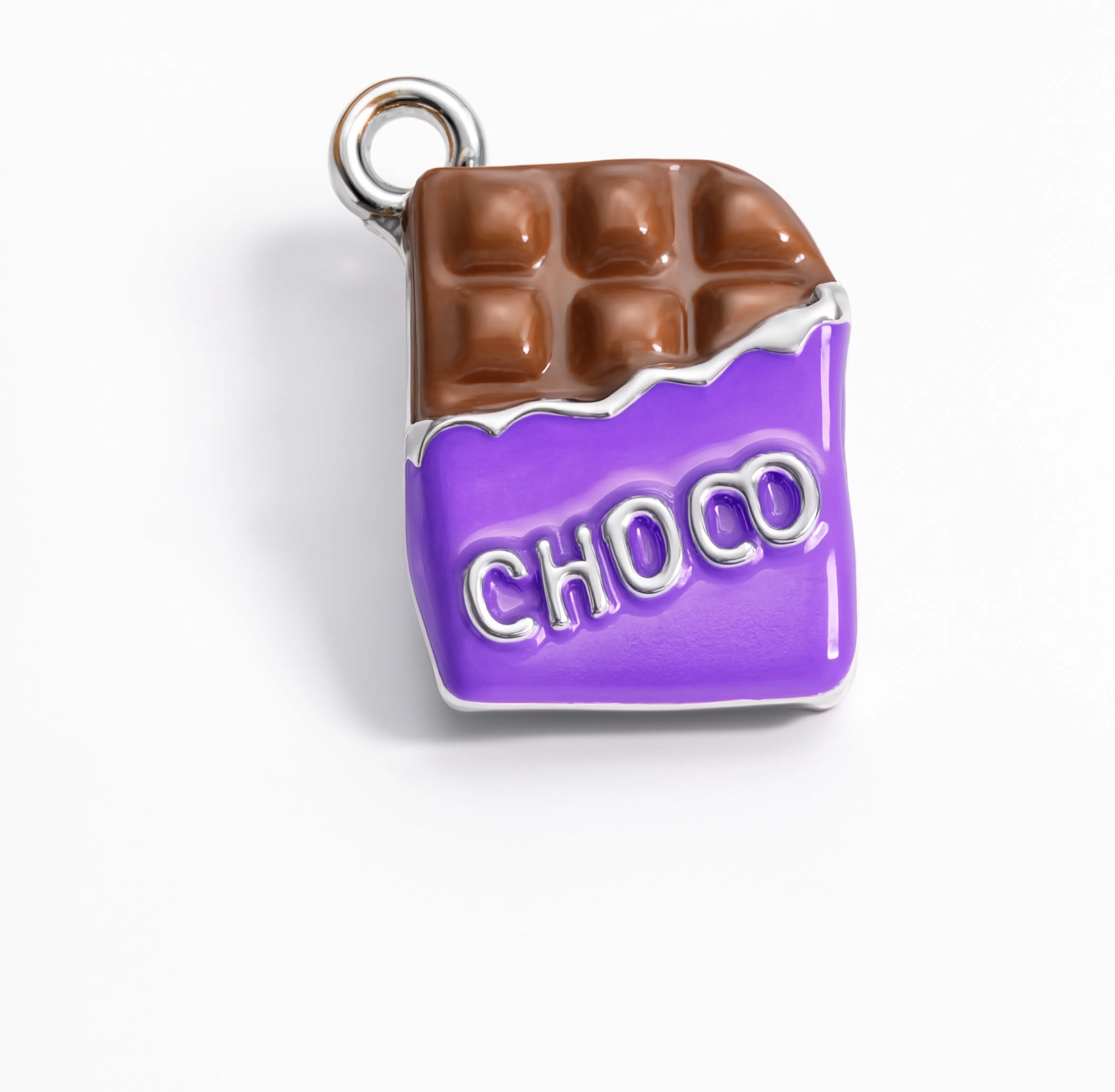 Chocolate Bar Charm Silver — product view