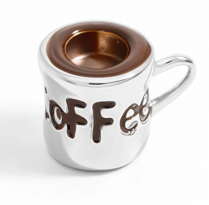 Coffee Mug Brown Charm Silver — product view