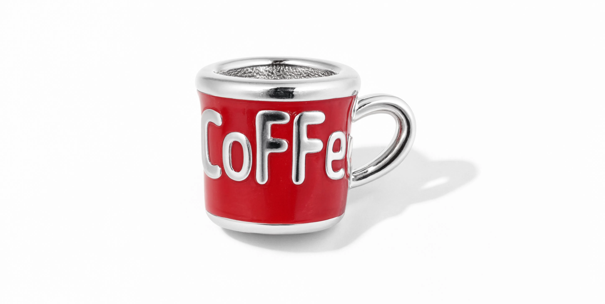 Coffee Mug Red Charm Silver — product view