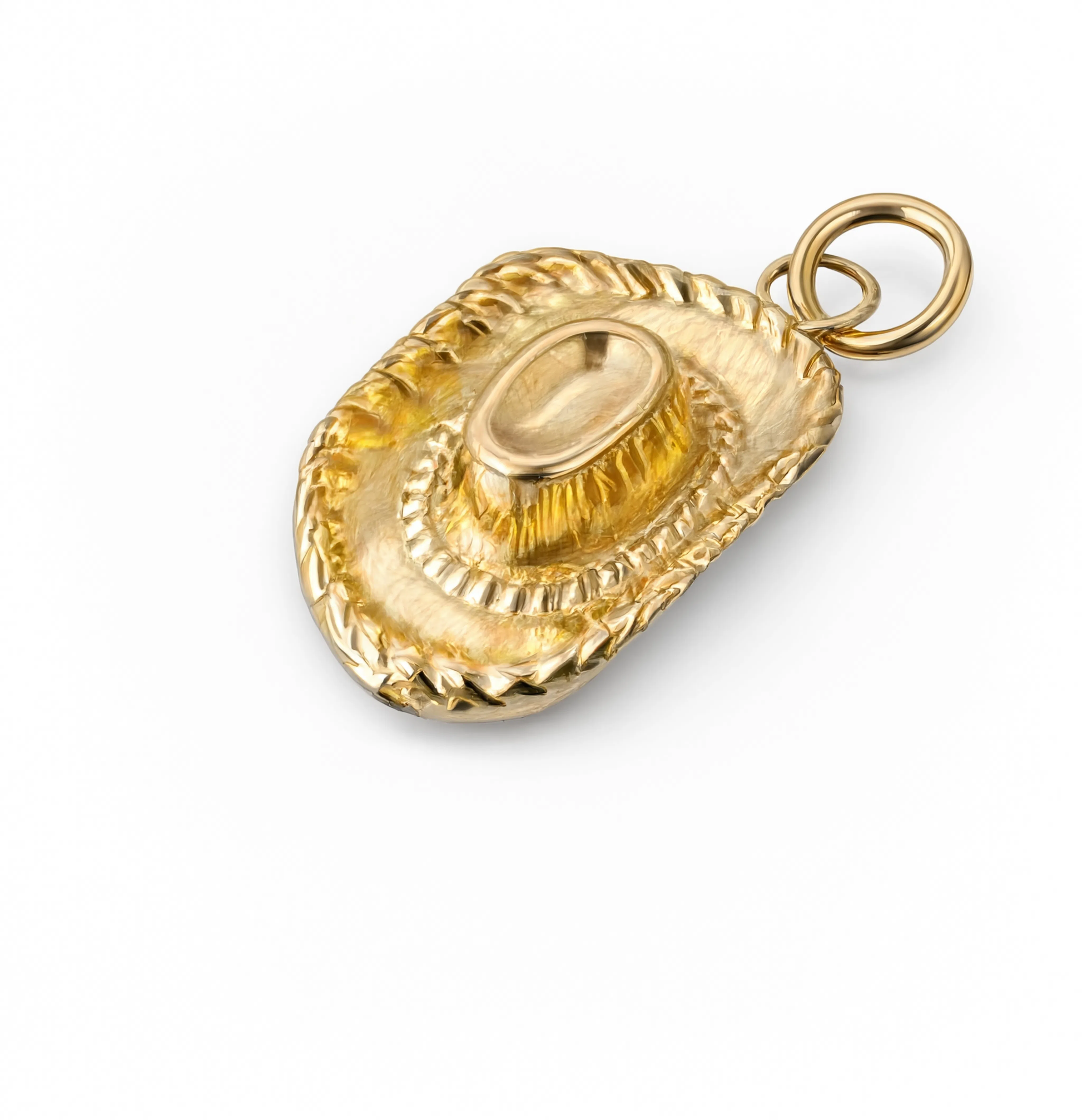 Cowboy Hat Charm Gold — product view