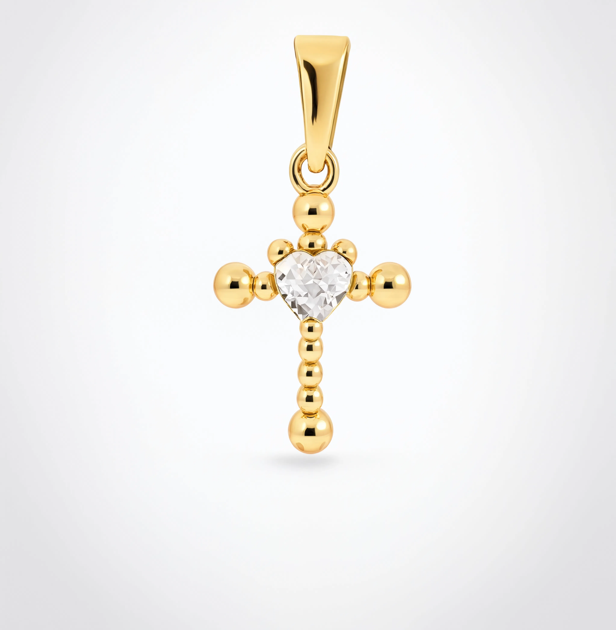 Cross Pendant Charm Gold — product view