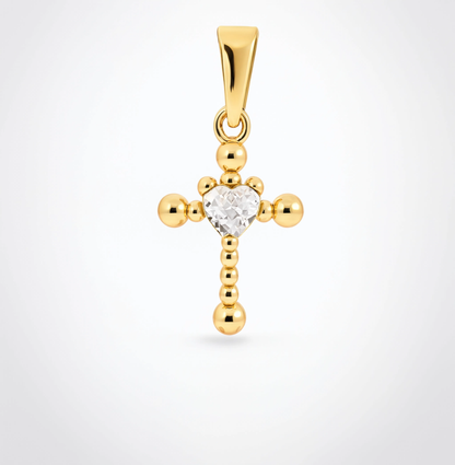 Cross Pendant Charm Gold — product view