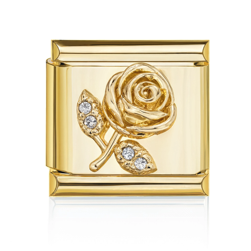 Crystal Rose Charm Gold HD