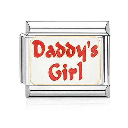 Daddy's Girl Italian Charm - Silver