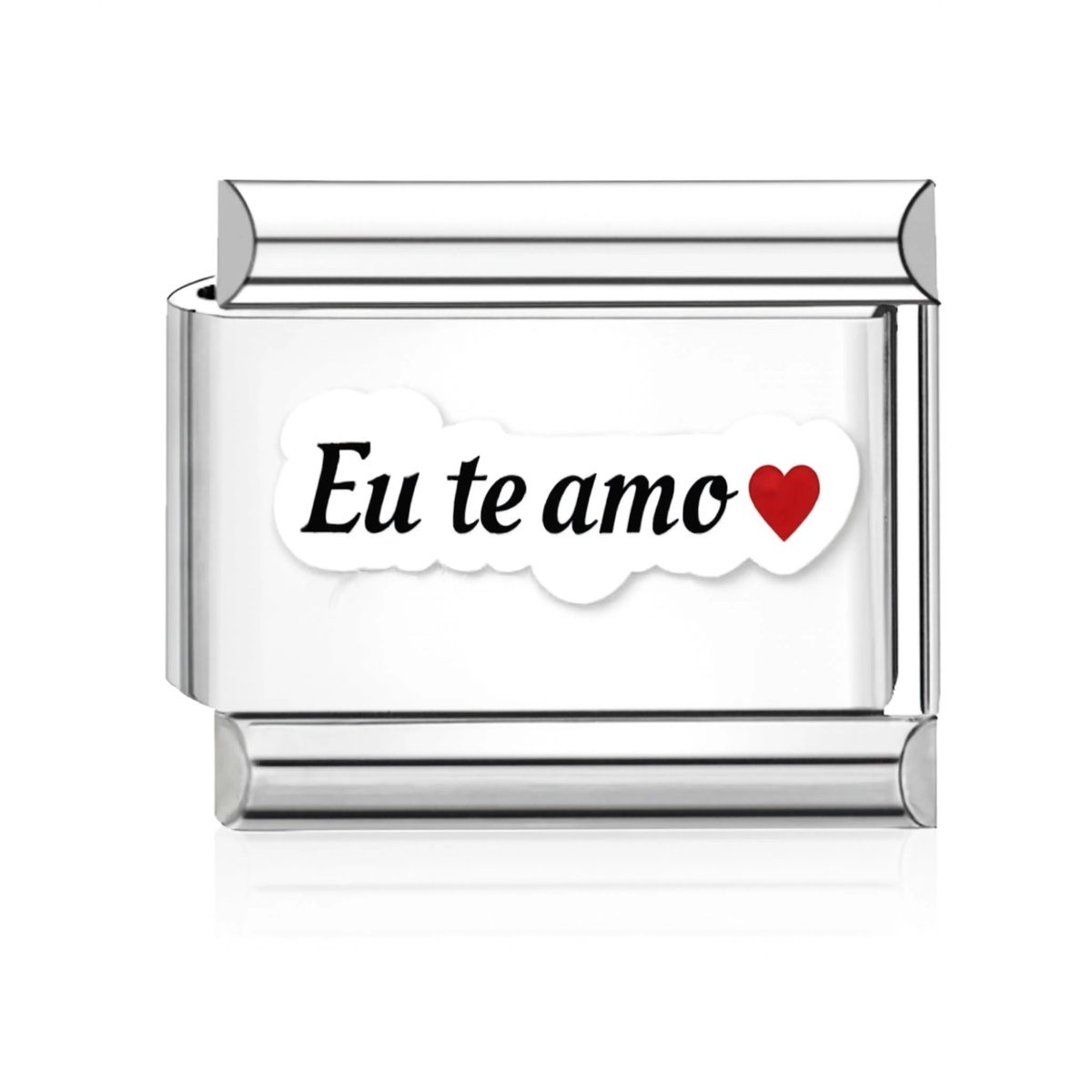 Eu Te Amo Italian Charm Silver