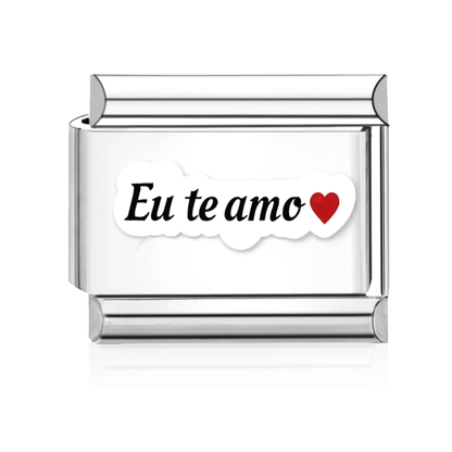 Eu Te Amo Italian Charm Silver