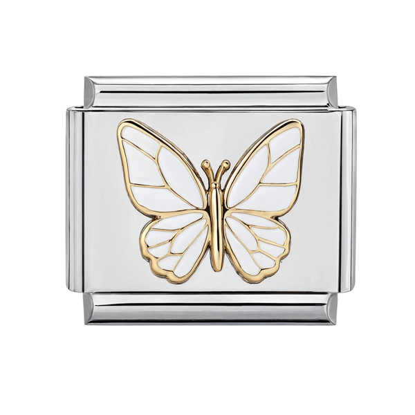 Gold White Butterfly