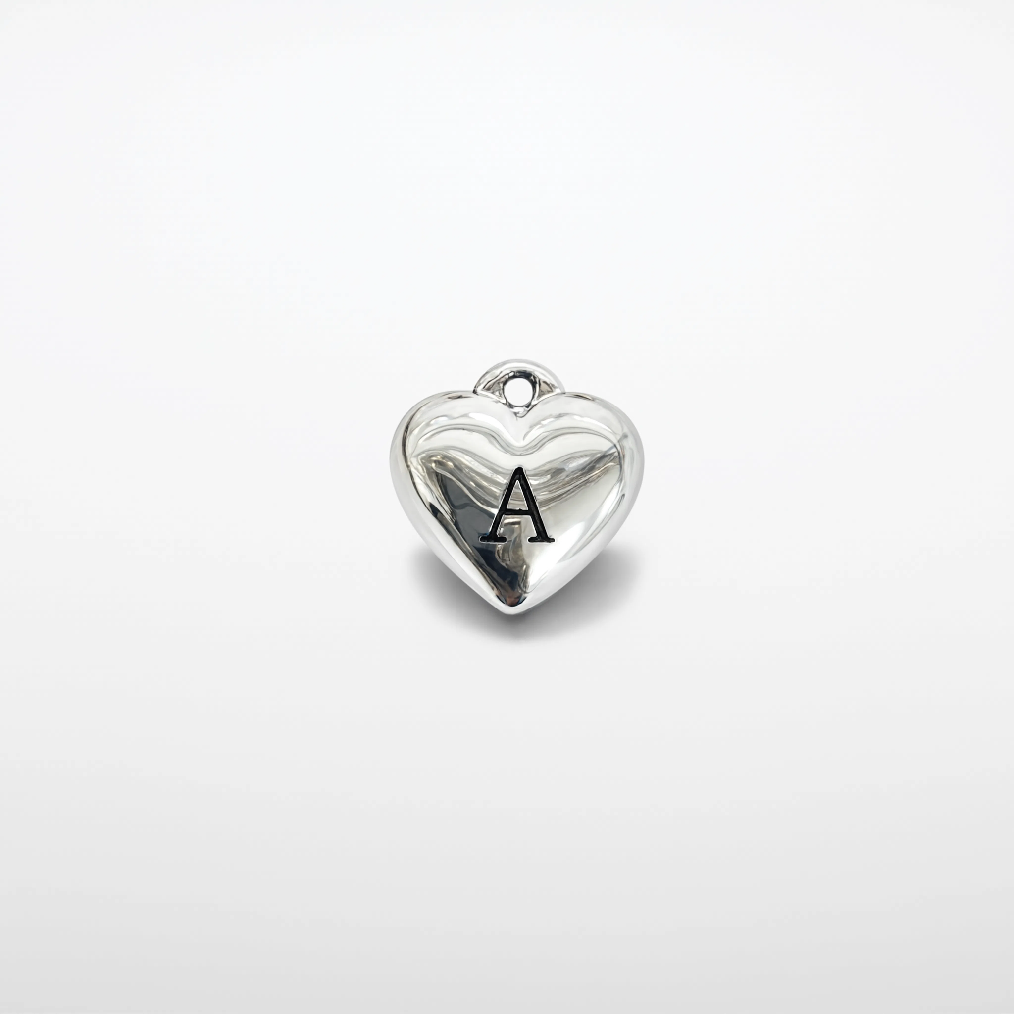 Letter A Charm Silver