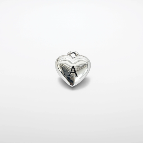 Letter A Charm Silver