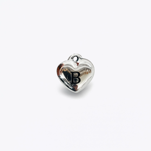Letter B Charm Silver