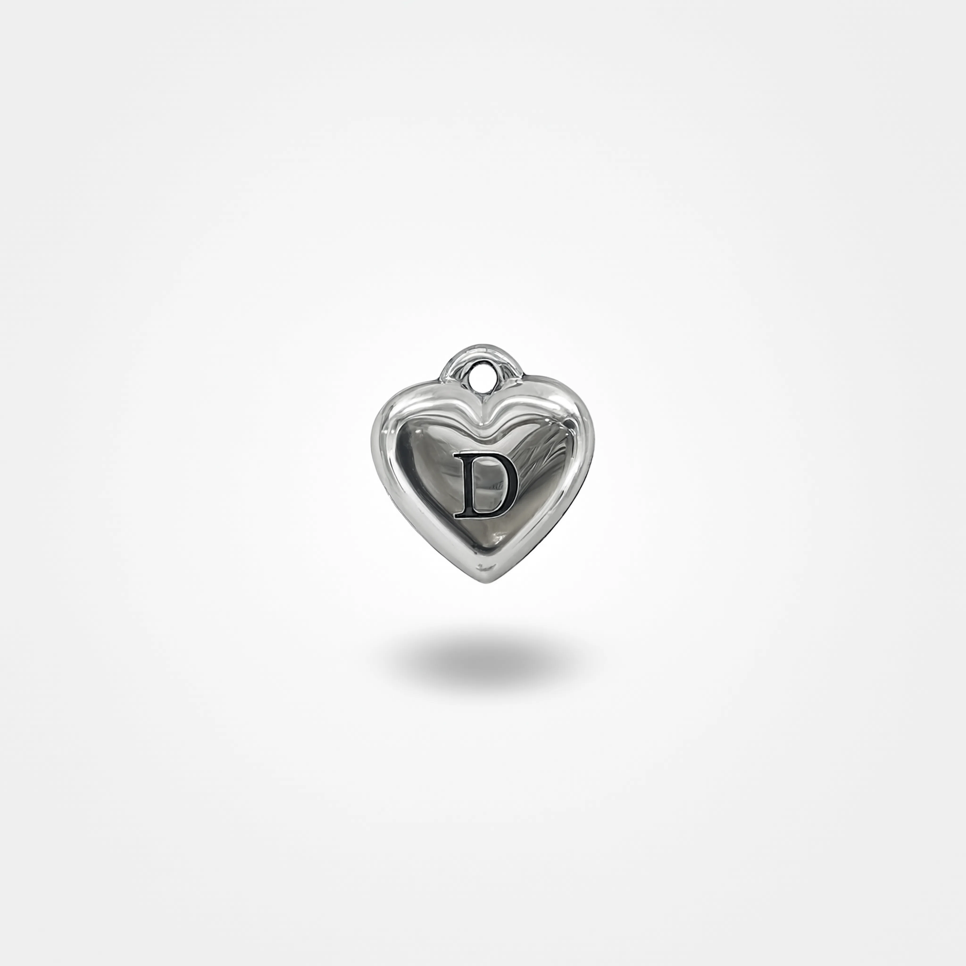 Letter D Charm Silver