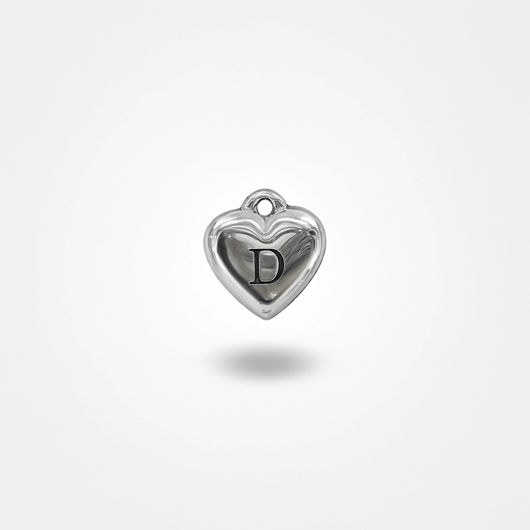 Letter D Charm Silver