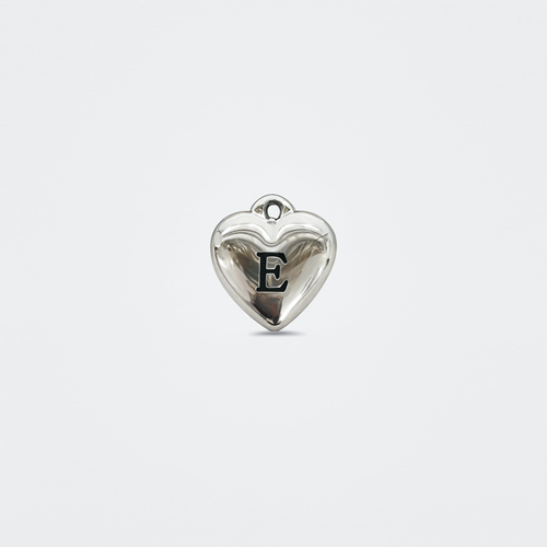 Letter E Charm Silver